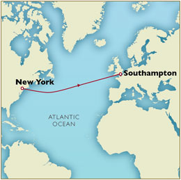 Transatlantic Eastbound Map